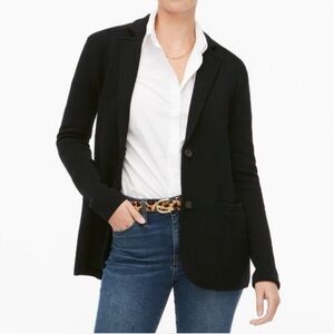 J. Crew Black Knit Sweater Blazer M